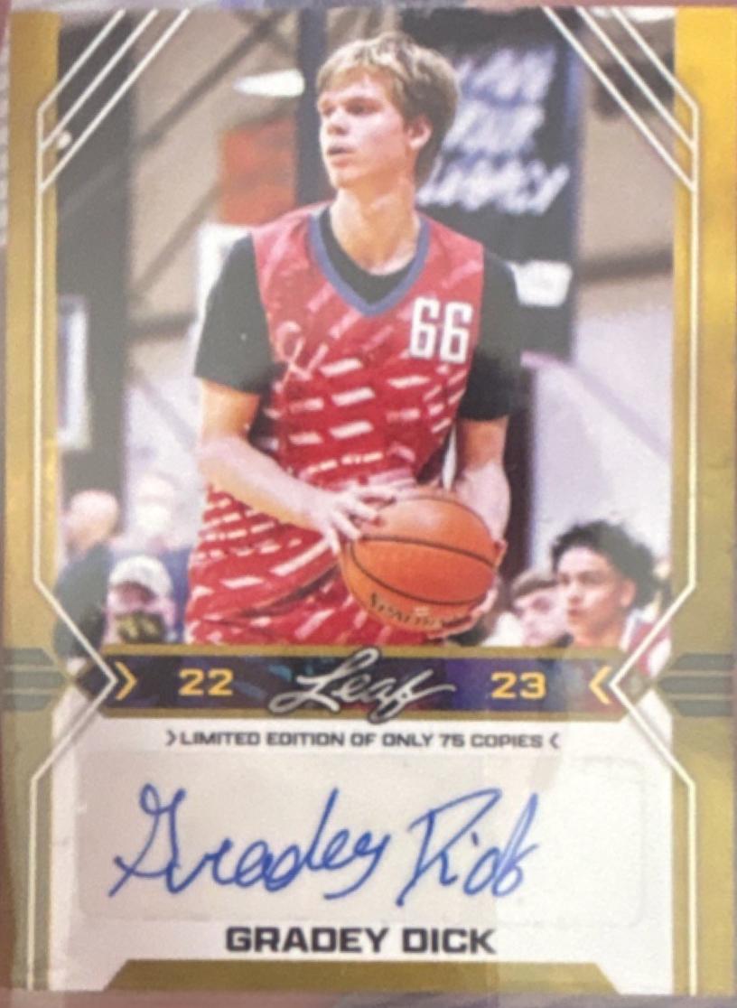 Gradey Dick #BA-GD1 2021 Pro Set Power Autograph Basketball