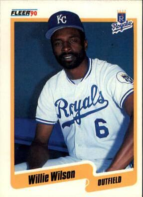 Willie Wilson #123 Baseball Cards 1990 Fleer
