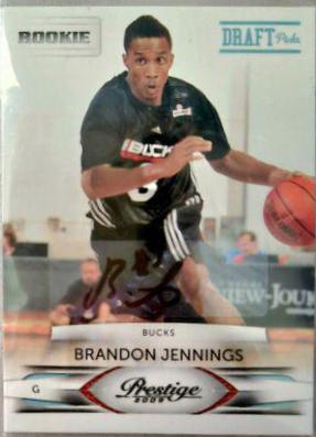 Brandon Jennings [Draft Picks Light Blue Autograph] #210