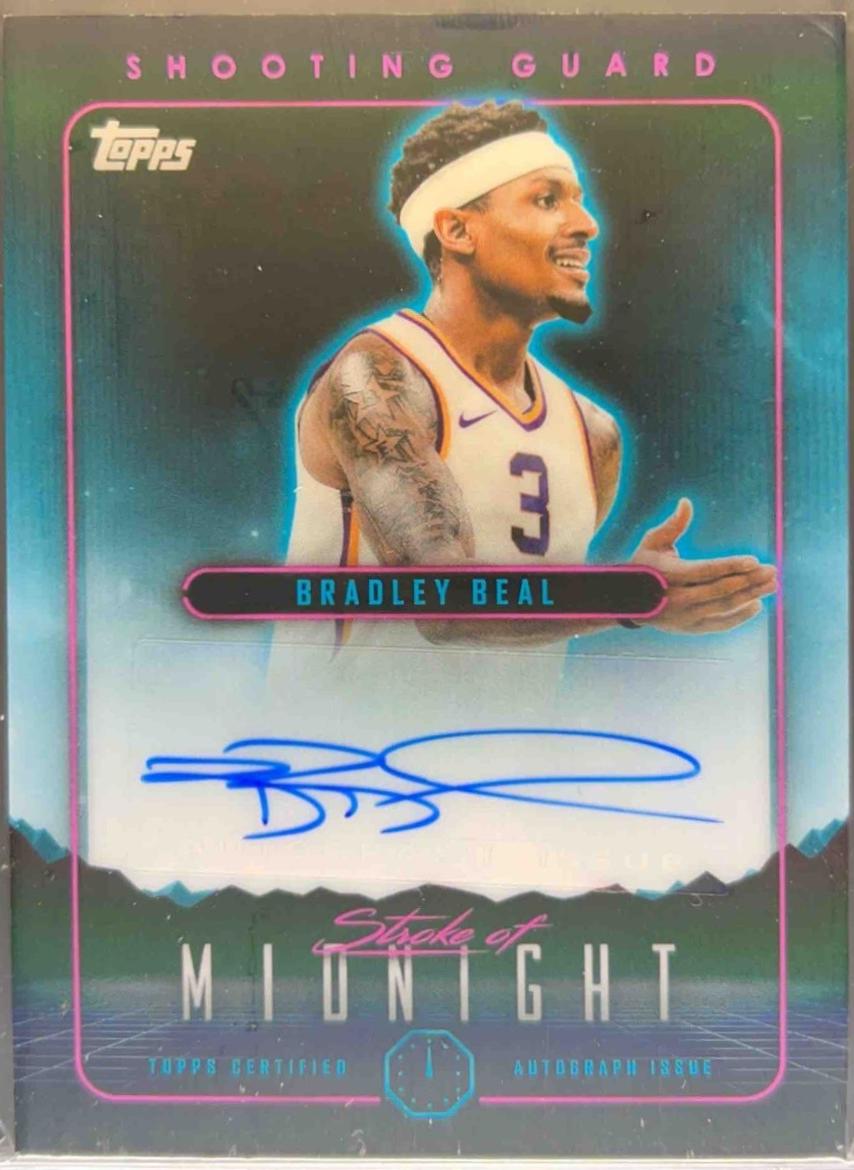 Bradley Beal #SMA-BB Basketball Cards 2023 Topps Midnight Stroke of Midnight Autograph