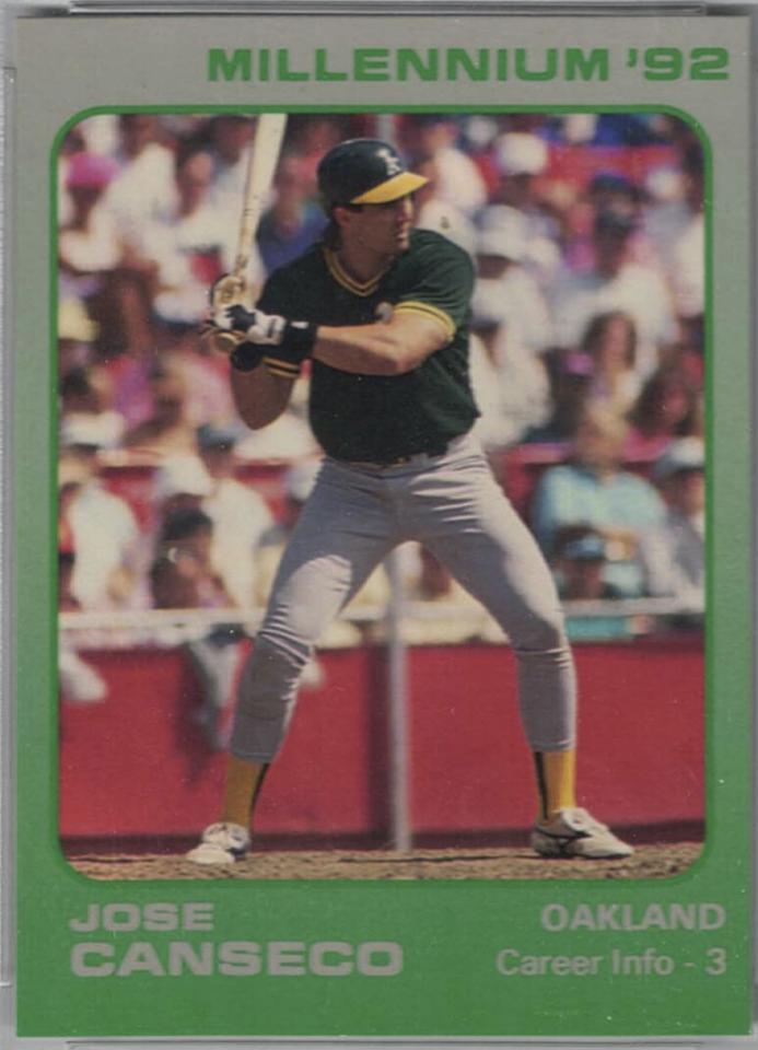 Jose Canseco #17 Baseball Cards 1992 Star Millennium Edition