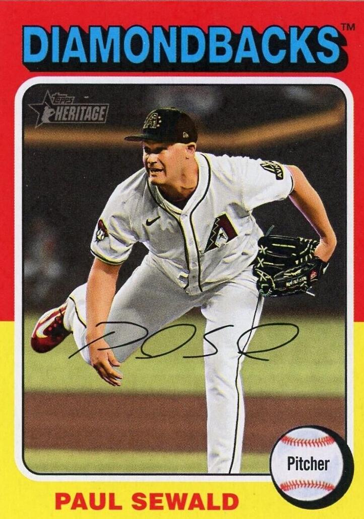 Paul Sewald #524 Baseball Cards 2024 Topps Heritage