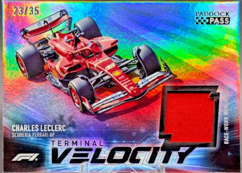 Charles Leclerc #TV-LEC Racing Cards 2024 Topps Paddock Pass Formula 1 Terminal Velocity Relic