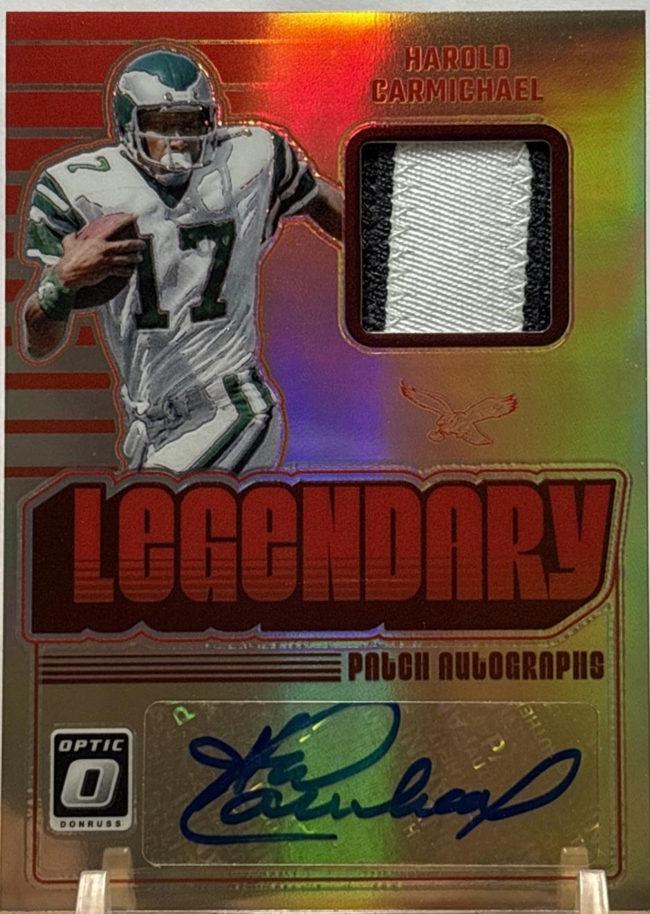 Harold Carmichael #LPA-HCL Football Cards 2024 Panini Donruss Optic Legendary Patch Autograph
