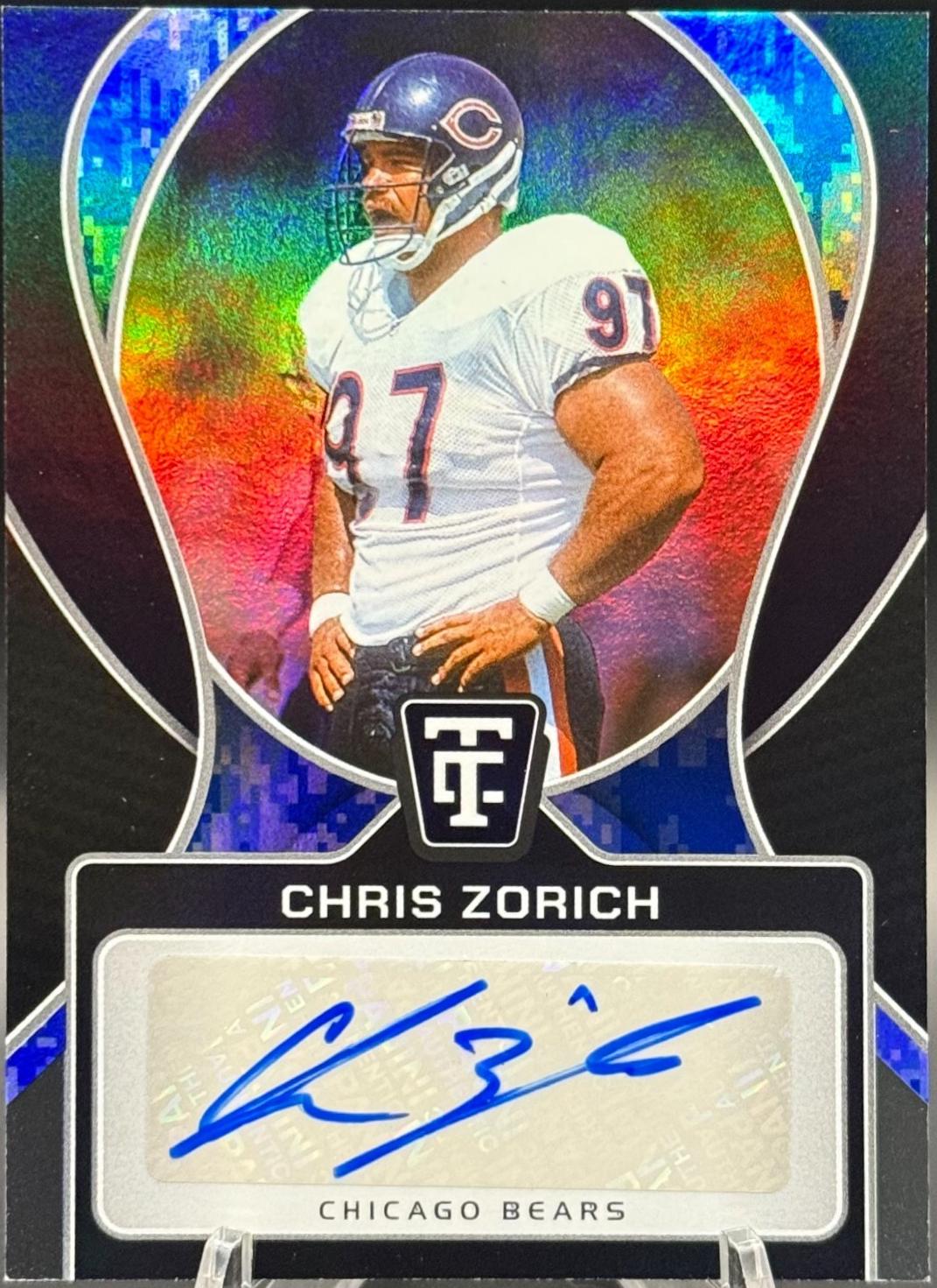 Chris Zorich #9 Football Cards 2024 Panini Totally Certified Signature