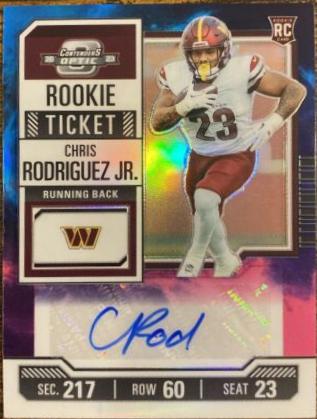 Chris Rodriguez Jr. [Nebula Rookie Ticket Autograph] #156