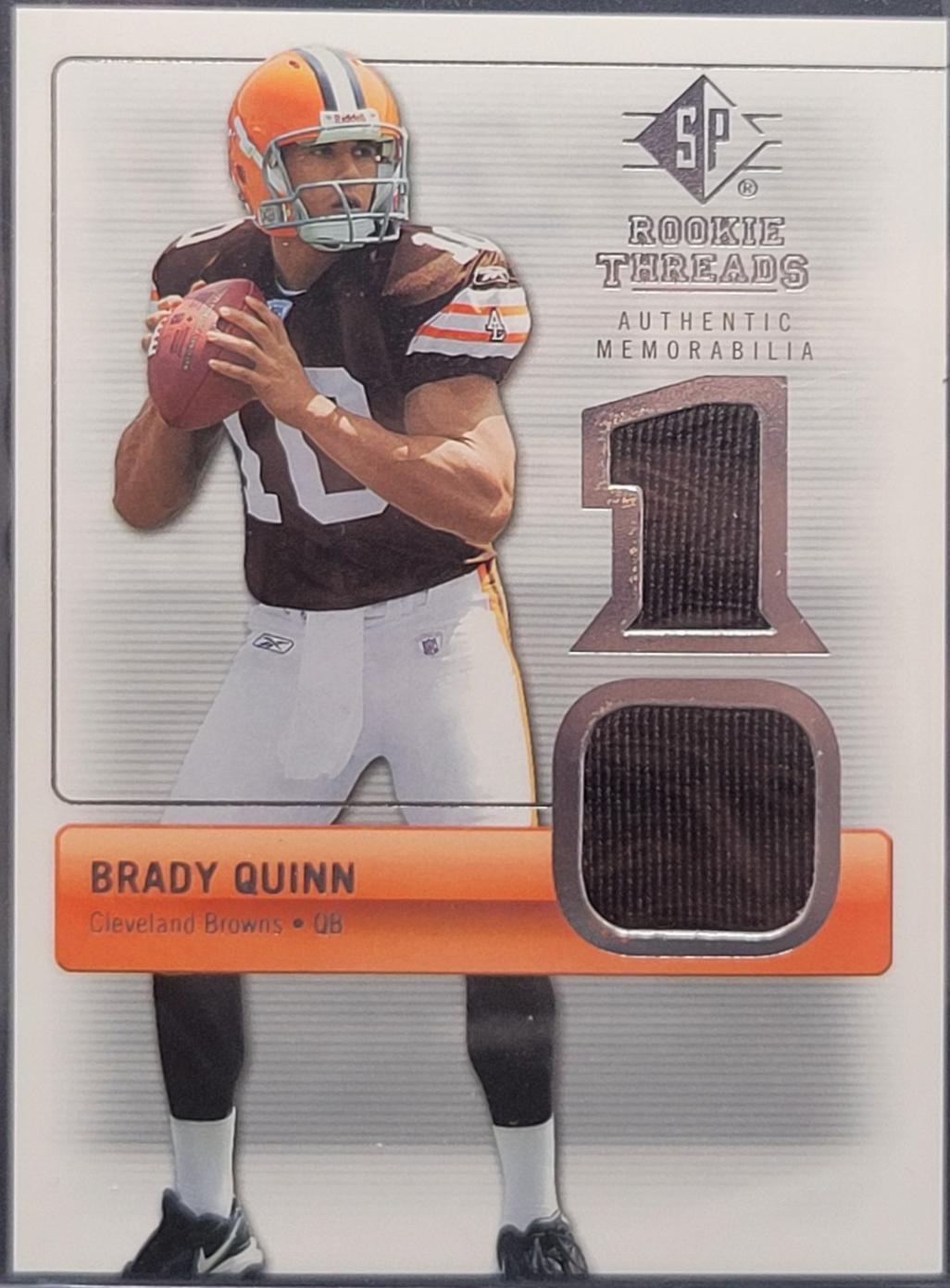 Brady Quinn #RT-BQ 2007 Sp Rookie Threads Silver Football