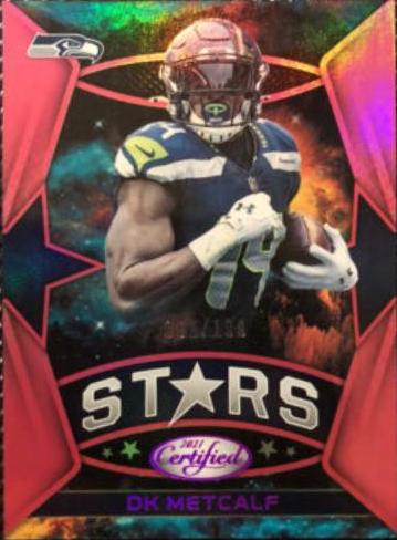 DK Metcalf #CS-10 Football Cards 2021 Panini Certified Stars