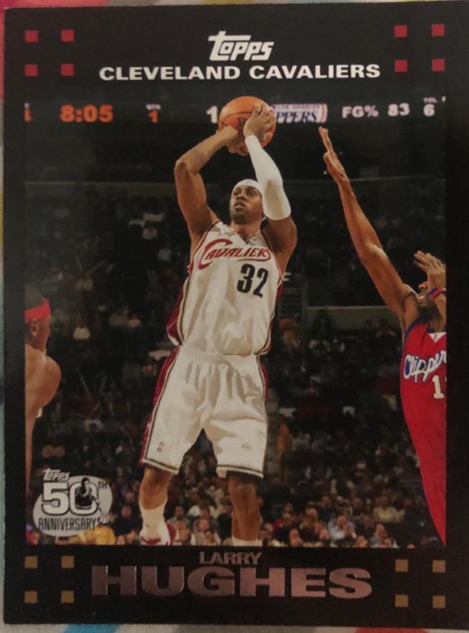 Larry Hughes #72 Basketball Cards 2007 Topps 50th Anniversary