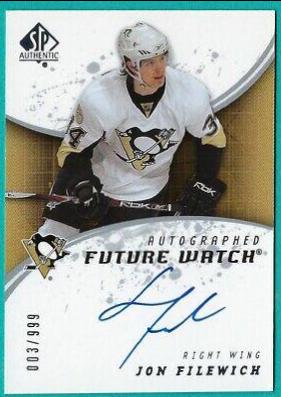 Jon Filewich #212 2008-09 SP Authentic Hockey