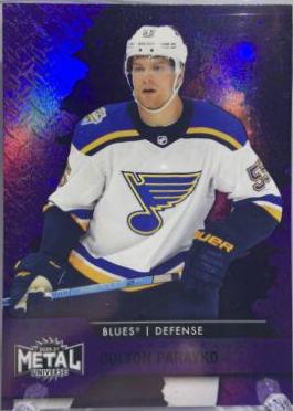 Colton Parayko #5 Hockey Cards 2020 Skybox Metal Universe