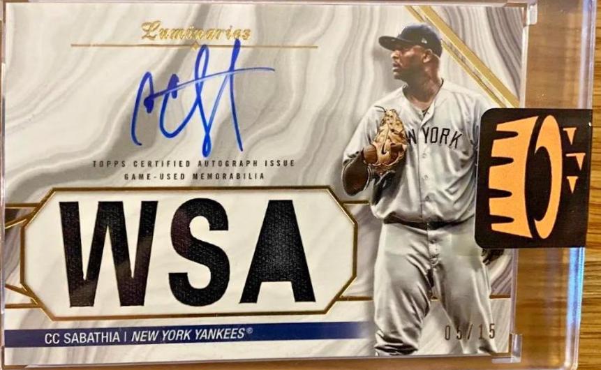 CC Sabathia #MOMAR-CS Baseball Cards 2022 Topps Luminaries Masters of the Mound Autograph Relics
