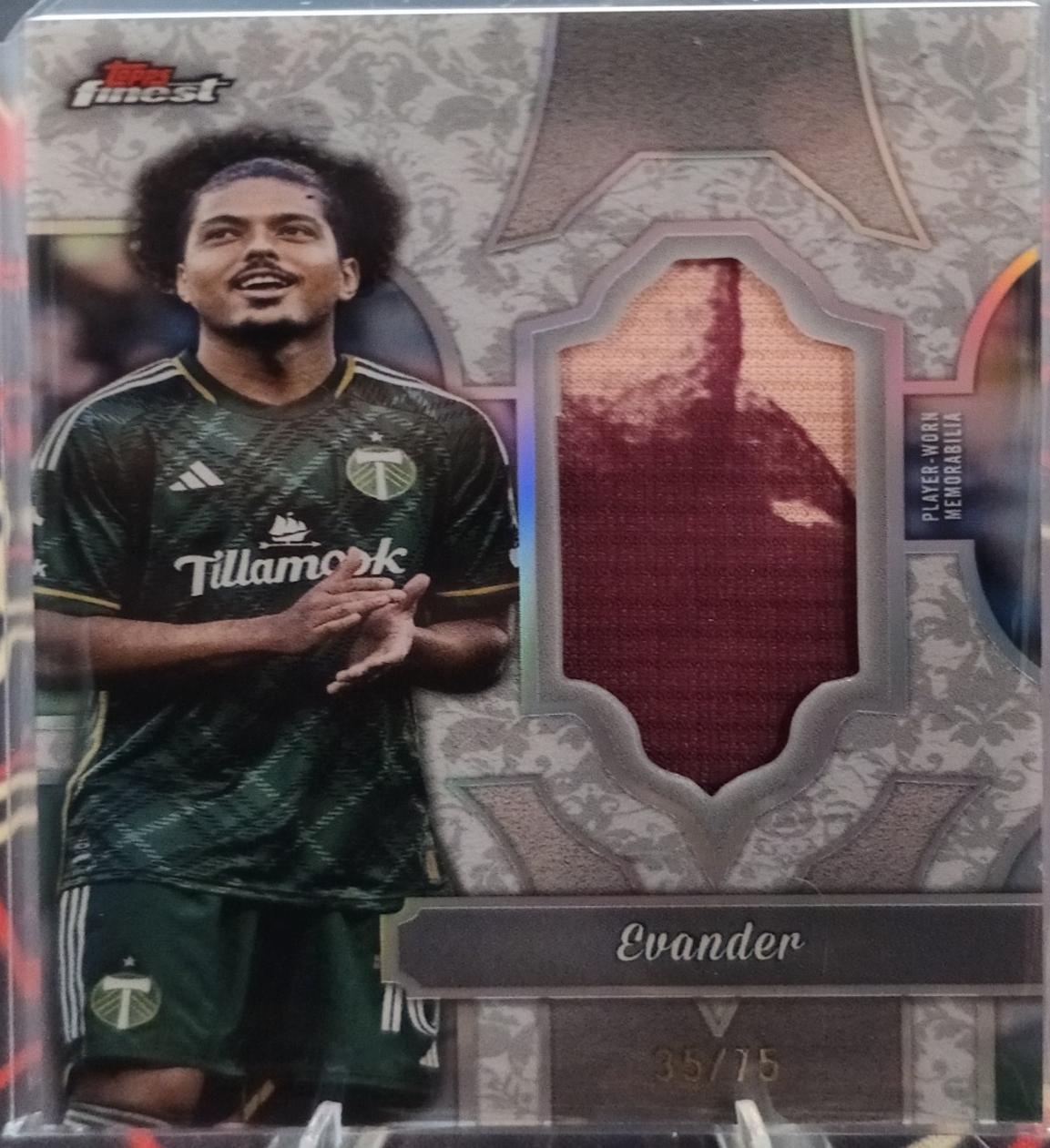 Evander #FF-EV Soccer Cards 2024 Topps Finest MLS Fabrics