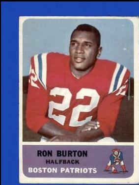 Ron Burton #2 Football Cards 1962 Fleer