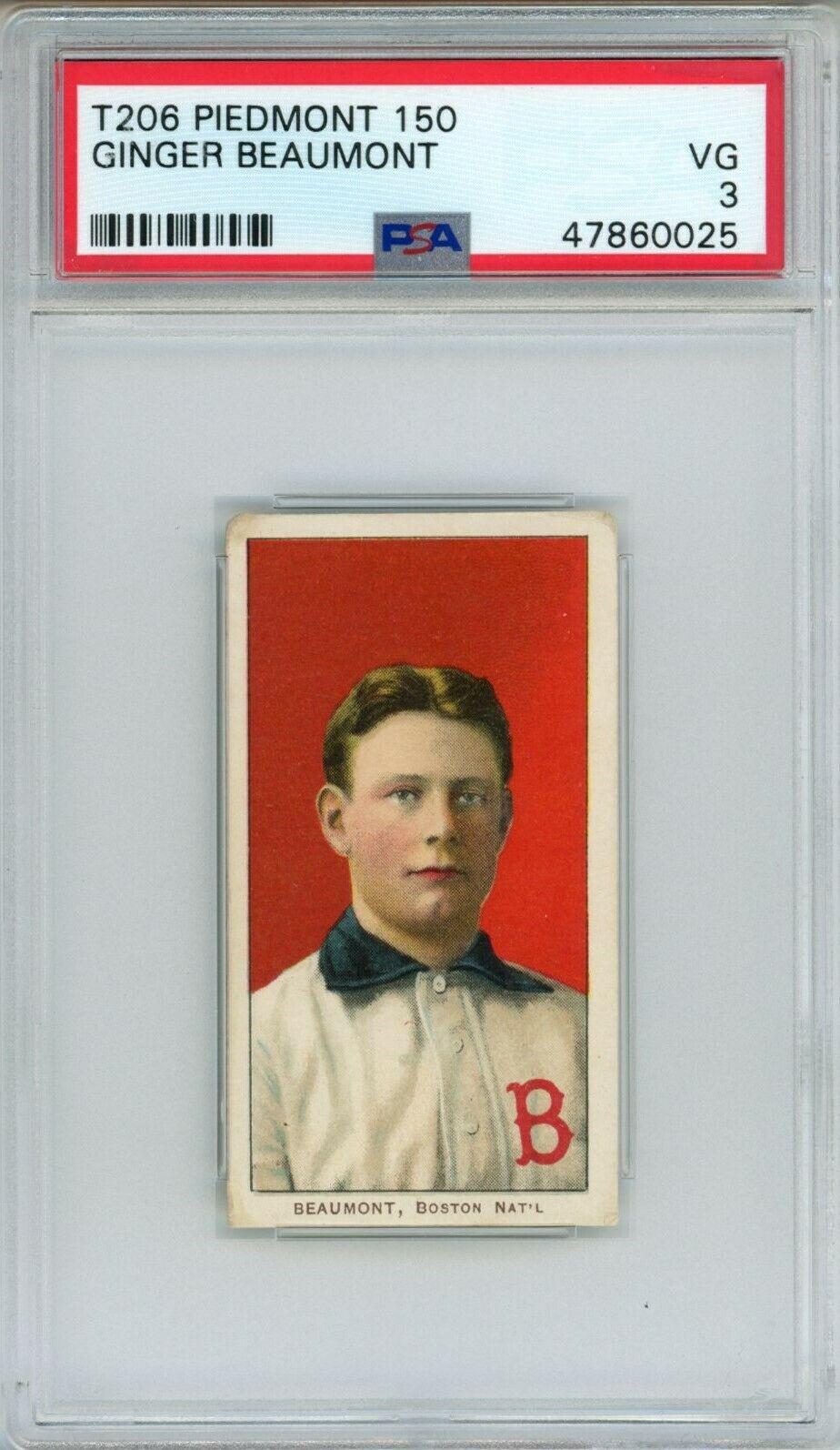 Ginger Beaumont #NNO Baseball Cards 1909 T206 Piedmont 150