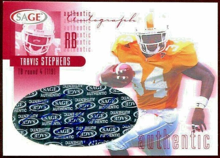 Travis Stephens #A40 2002 Sage Autographs Football