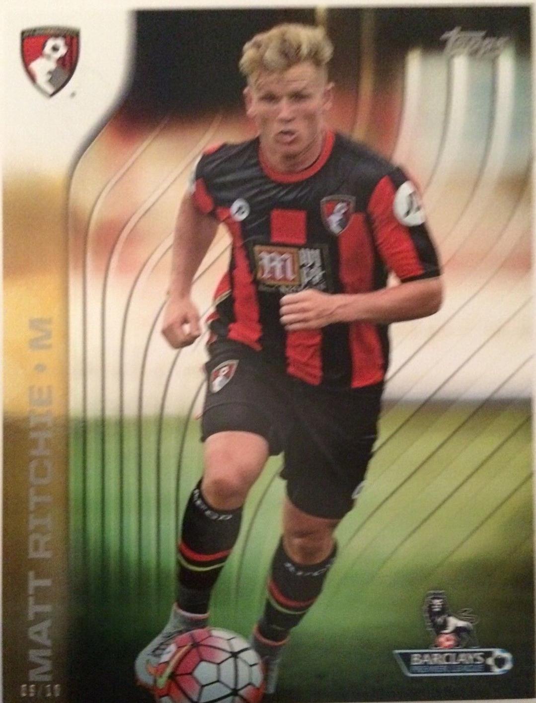 Matt Ritchie #5 Soccer Cards 2015 Topps Premier Gold