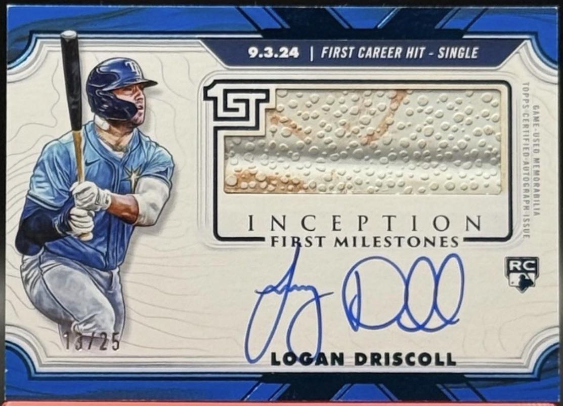 Logan Driscoll #FMAR-LD 2025 Topps Inception MLB First Milestone Autographed Relic