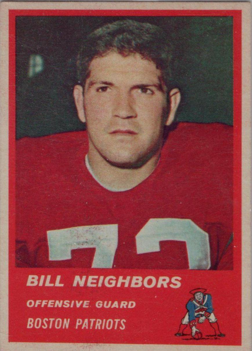 Bill Neighbors #7 Football Cards 1963 Fleer