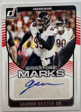 Gervon Dexter Sr. #SMA-GDE Football Cards 2024 Panini Donruss Signature Marks