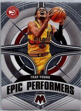 Trae Young #5 Basketball Cards 2021 Panini Mosaic Epic Performers