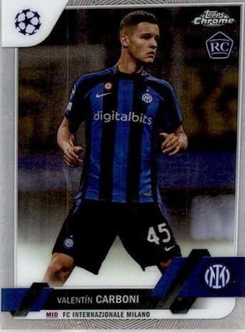 Valentin Carboni #6 Soccer Cards 2022 Topps Chrome UEFA Club Competitions