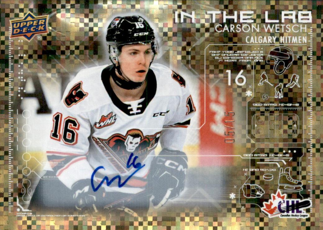 Carson Wetsch #IL-14 Hockey Cards 2024 Upper Deck CHL In the Lab Autograph