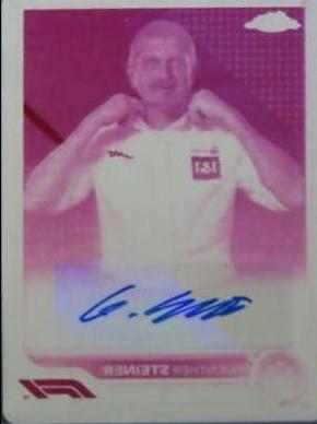Guenther Steiner #CAC-GS Racing Cards 2022 Topps Chrome Formula 1 Autographs