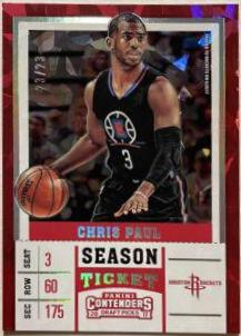 Chris Paul Championship Ticket 1/1 #8 Basketball Cards 2017 Panini Contenders Draft Picks
