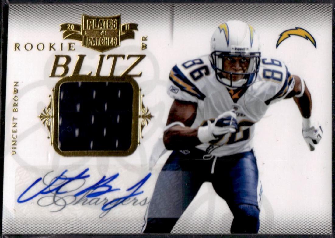 Vincent Brown #11 2011 Panini Plates & Patches Rookie Blitz Football