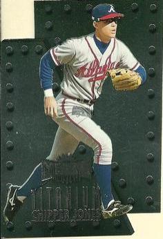 Chipper Jones #4 Baseball Cards 1997 Metal Universe Titanium