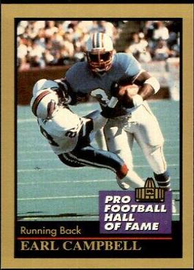 Earl Campbell #23 Football Cards 1991 Enor Pro HOF