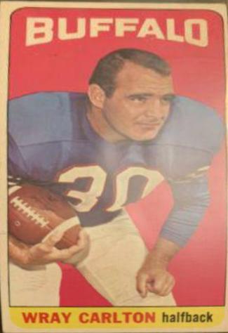 Wray Carlton #26 Football Cards 1965 Topps