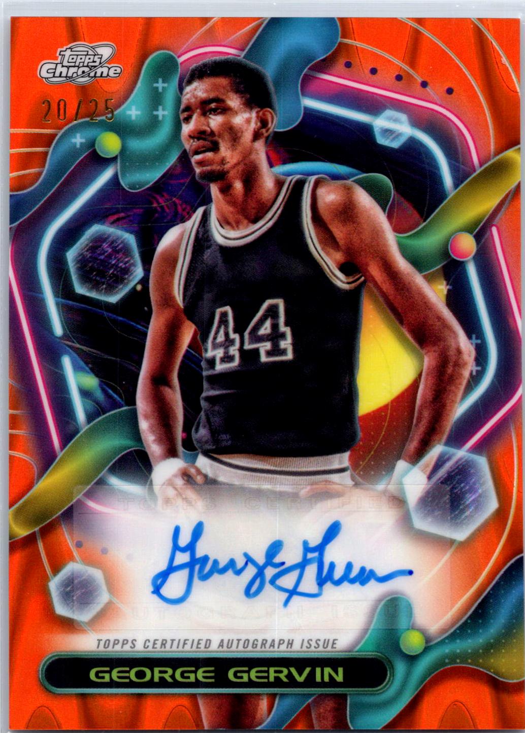 George Gervin [Orange Galactic] #CCAV-GG