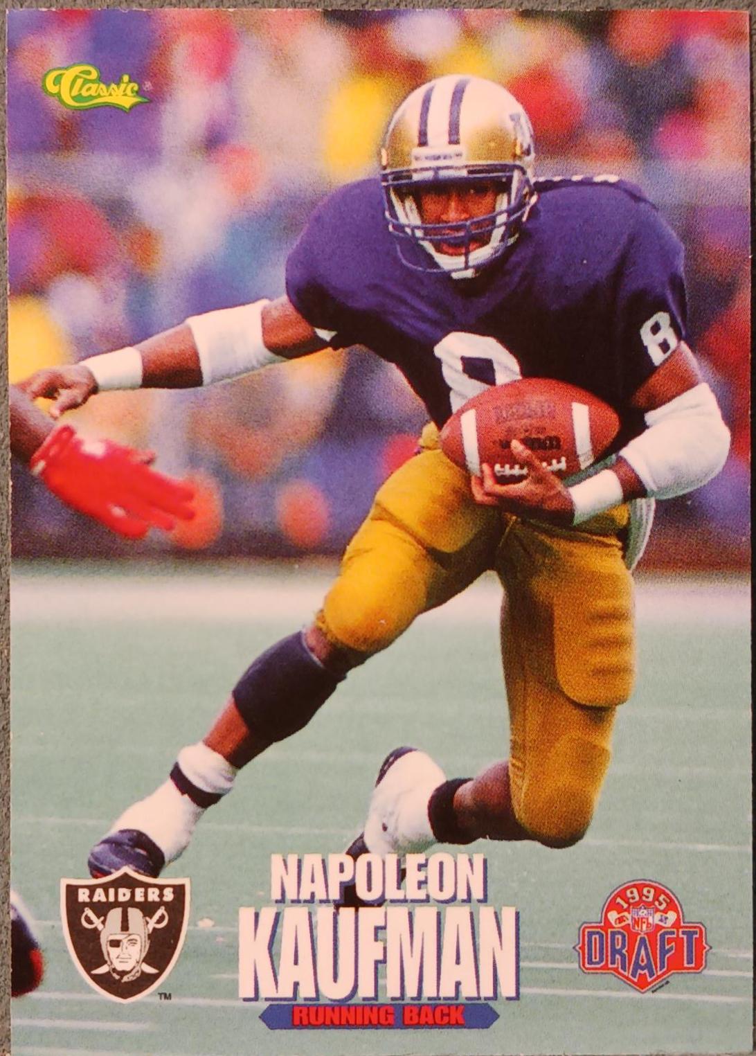 Napoleon Kaufman #18 Football Cards 1995 Classic NFL Rookies