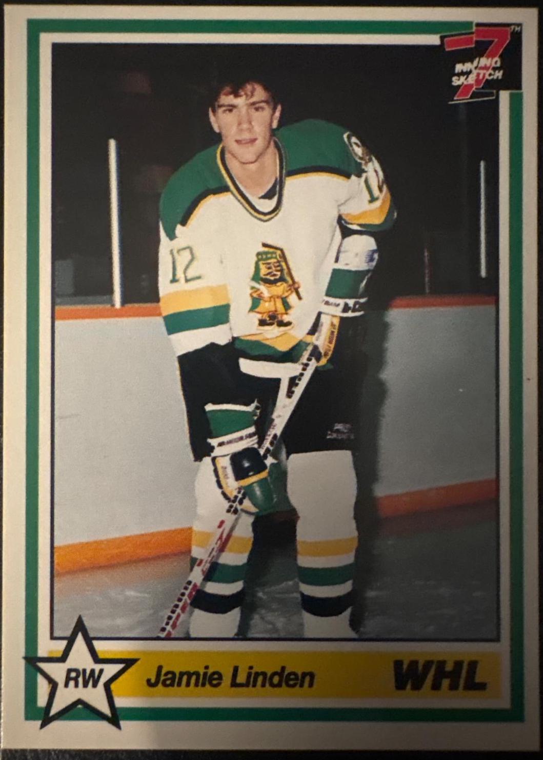 Jamie Linden #283 1990 7th Inning Sketch Whl Hockey