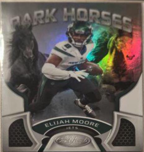 Elijah Moore #DH-10 Football Cards 2022 Panini Certified Dark Horses
