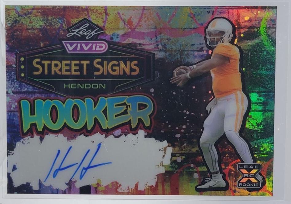 Hendon Hooker #SS-HH1 Football Cards 2023 Leaf Vivid Autographs Street Signs