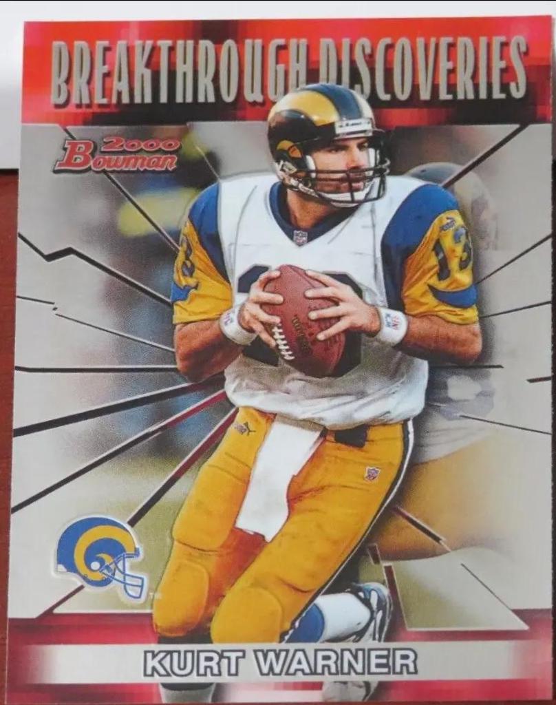 Kurt Warner #BD2 Football Cards 2000 Bowman Breakthrough Discoveries