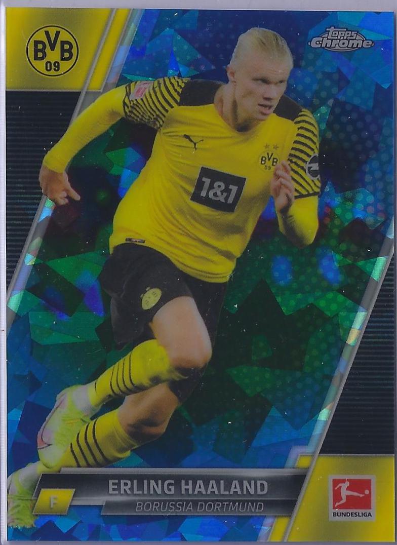 Erling Haaland #30 Soccer Cards 2021 Topps Chrome Bundesliga Sapphire