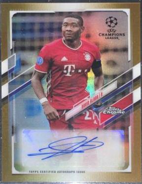David Alaba #CA-DA Soccer Cards 2020 Topps Chrome UEFA Champions League Autographs