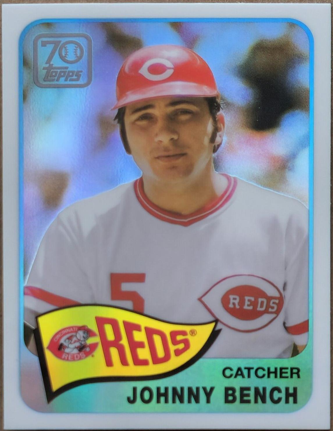 Johnny Bench #70YTC-15 Baseball Cards 2021 Topps Chrome 70 Years of Baseball