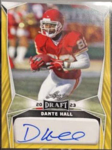 Dante Hall #BA-DH2 2023 Leaf Draft Autographs Football