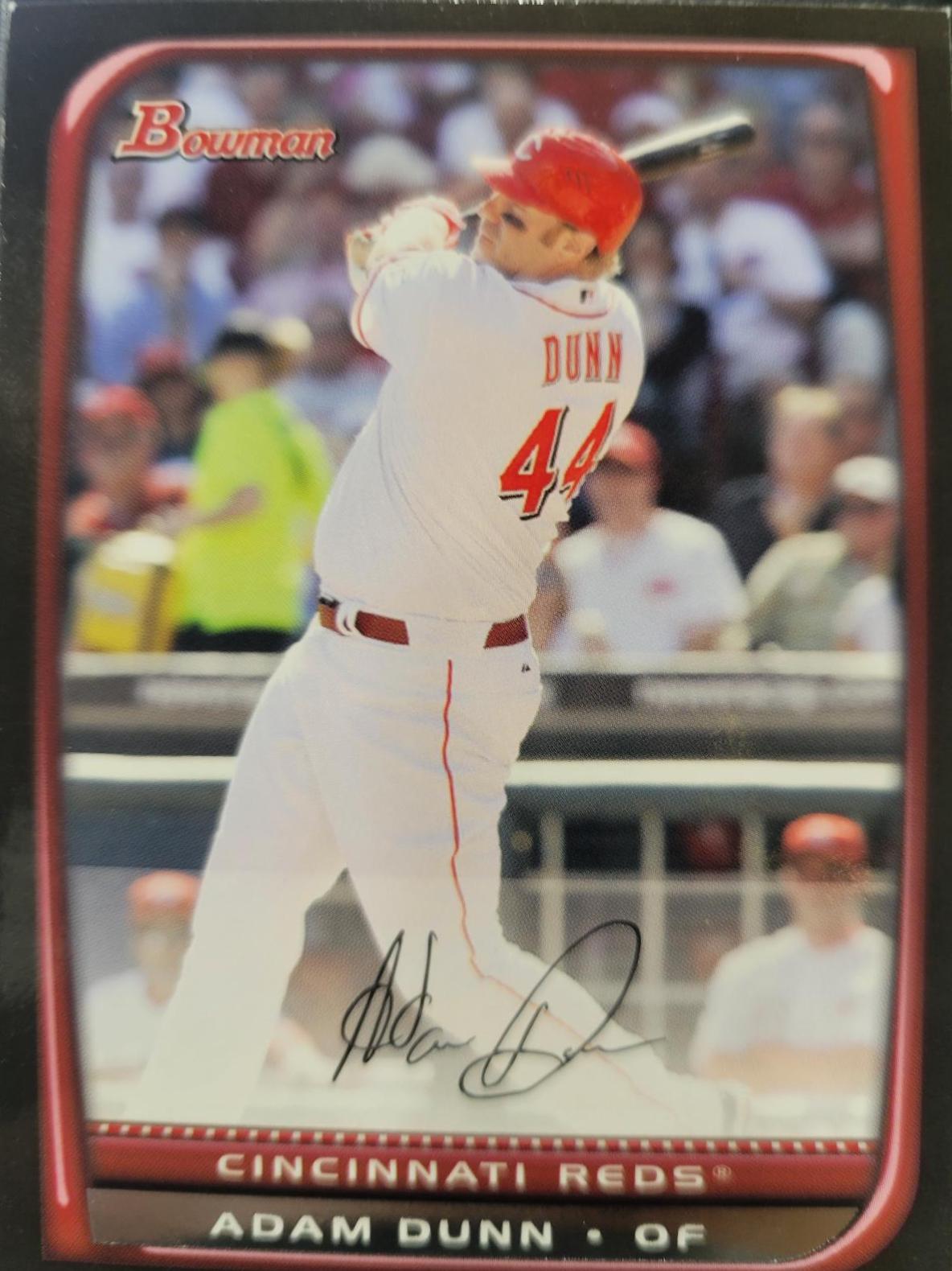 Adam Dunn #26 Baseball Cards 2008 Bowman