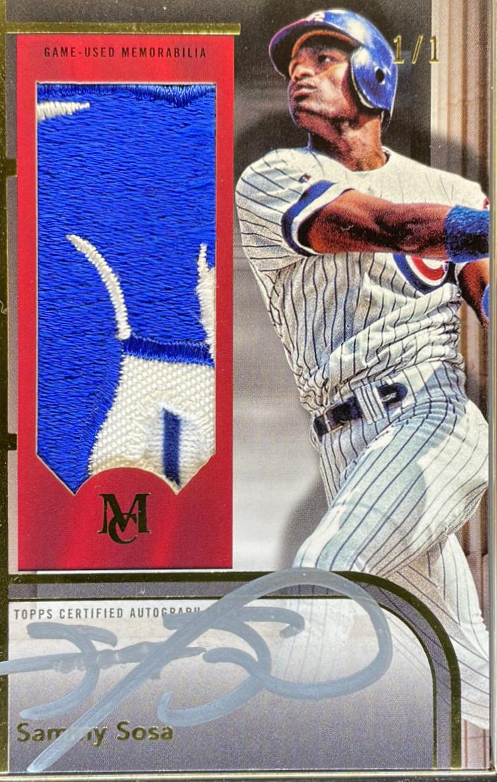 Sammy Sosa #FMA-SSO Baseball Cards 2024 Topps Museum Collection Framed Autographs Patch