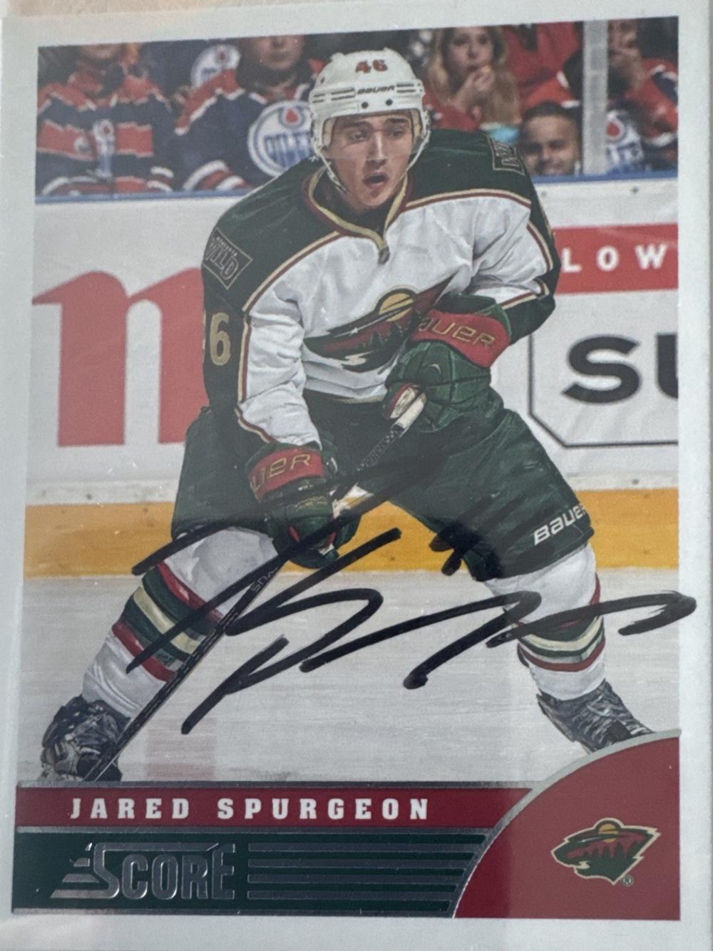 Jared Spurgeon #244 Hockey Cards 2013 Panini Score