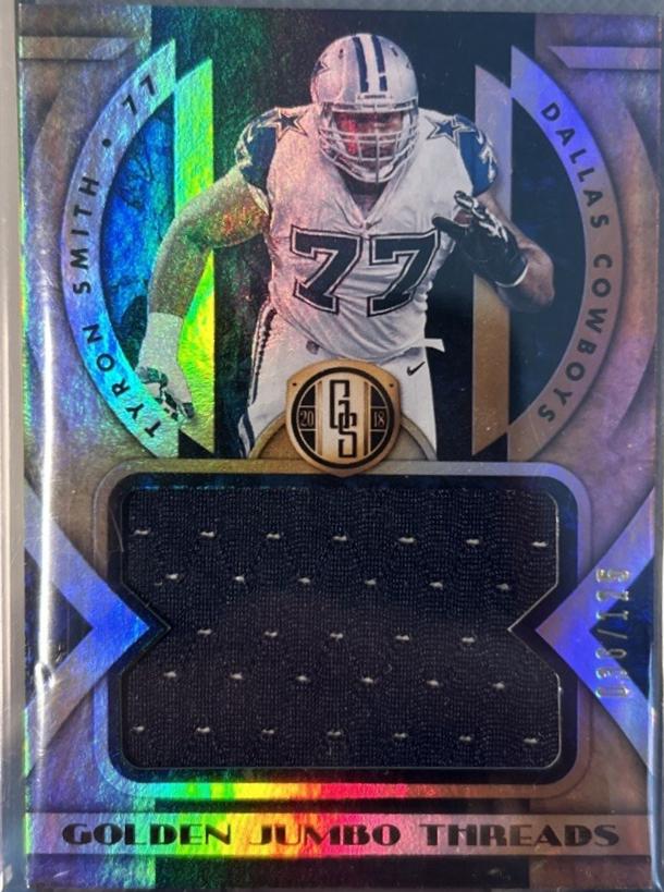 Tyron Smith #GJ-15 Football Cards 2018 Panini Gold Standard Golden Jumbo Threads