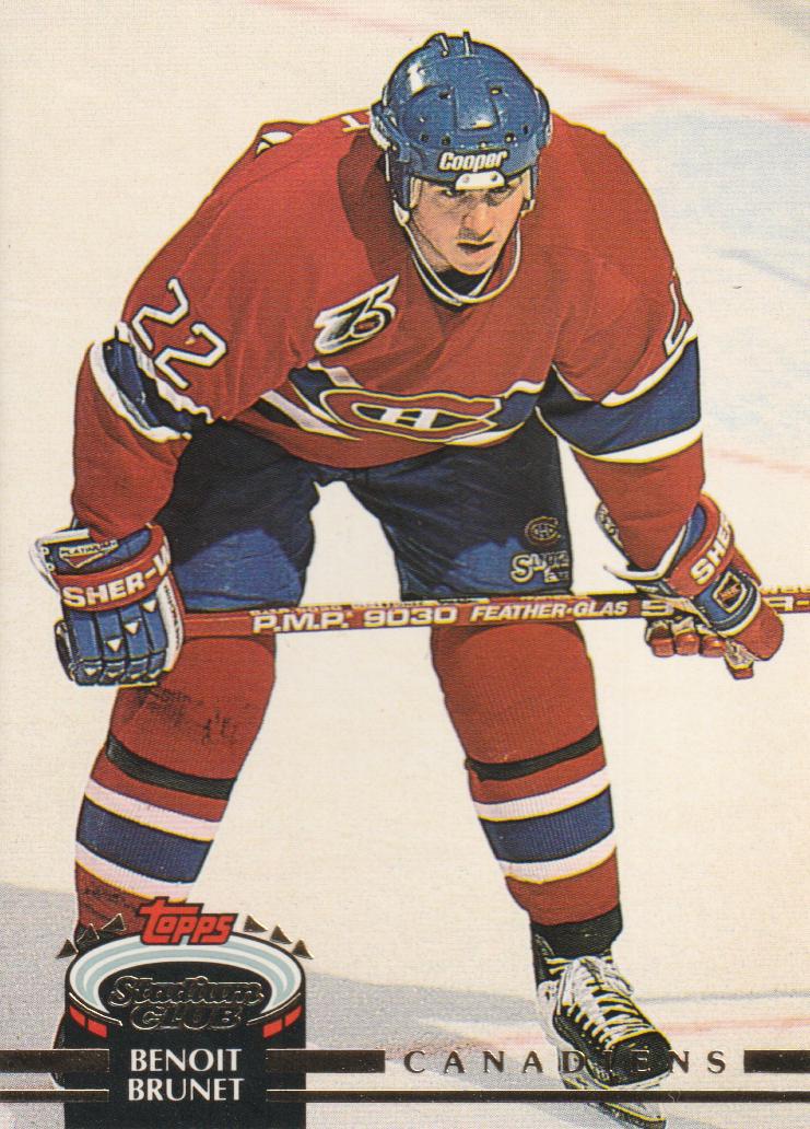 Benoit Brunet #134 Hockey Cards 1992 Stadium Club