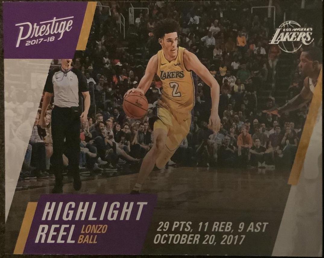 Lonzo Ball #3 Basketball Cards 2017 Panini Prestige