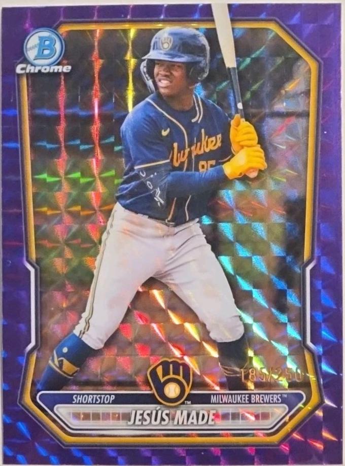 Jesus Made [Purple Geometric Refractor] #BCP-96 Prices | 2026 Bowman ...